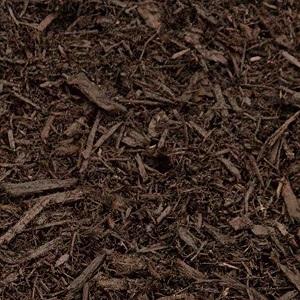 An example of dark brown mulch