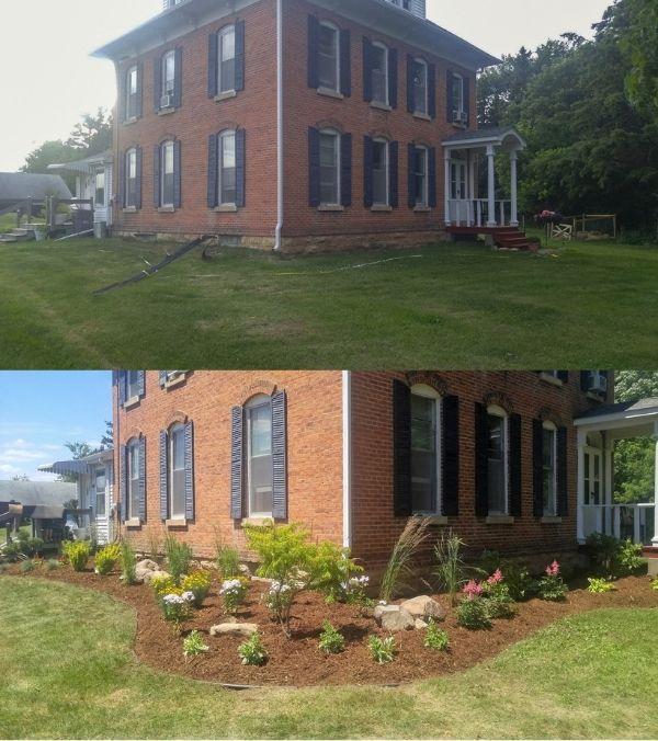 Landscape Design Before and After Image