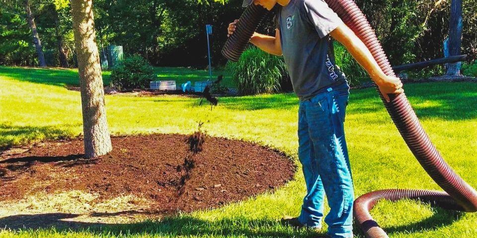 Mulch Blowing